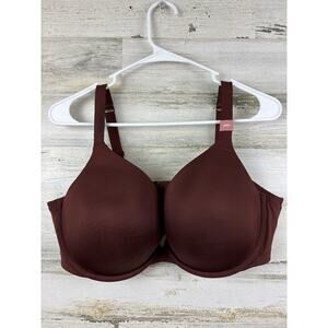 Cacique Womens Plus 42DD Burgundy Boost Plunge Underwire Bra Lingerie NEW